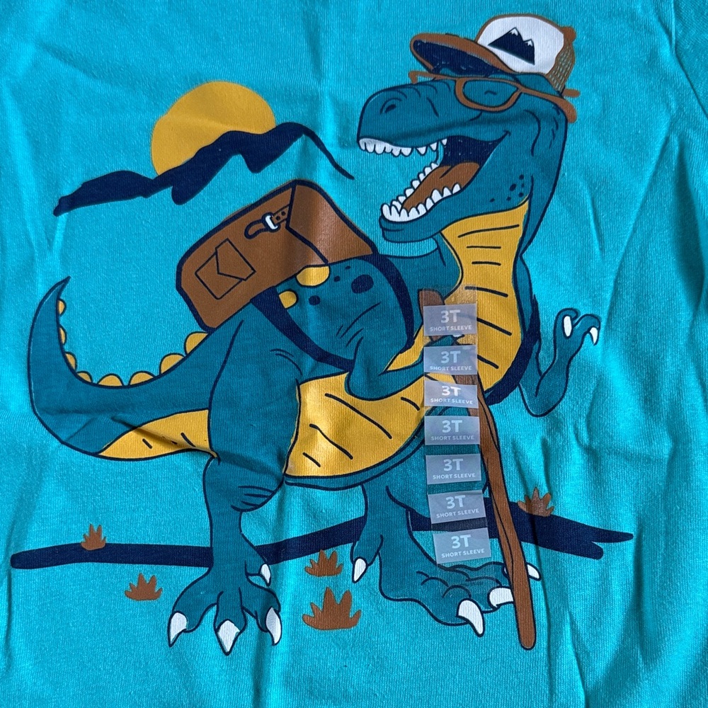 Carter's Blue Dinosaur Short Sleeve Tee - Picture 5 of 5